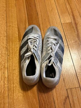 adidas Men's White Athletic Sneakers with Black Stripes